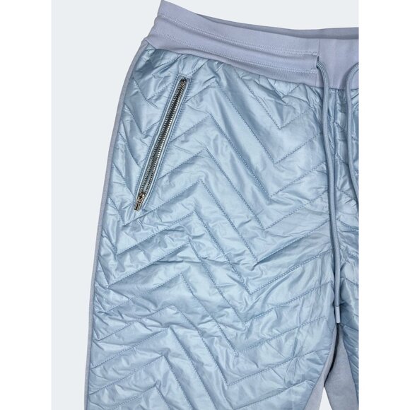 Athleta Womens Apres Ski Down Quilted Jogger Pants Heron Blue Drawstring 12P - Picture 16 of 16
